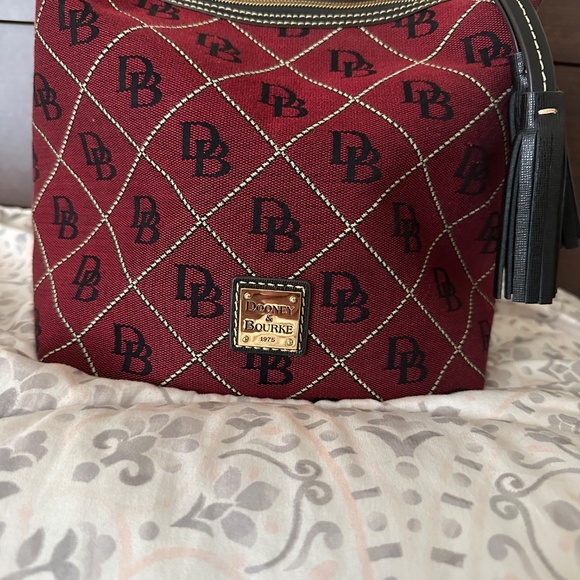 Dooney & Bourke Red Signature Fabric Bag - Picture 3 of 5